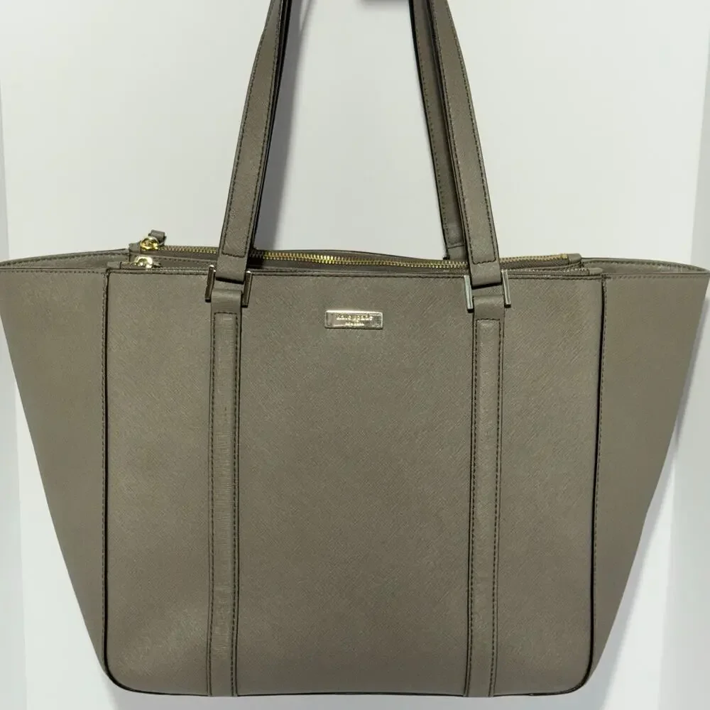 Kate Spade New York Newbury Lane Briar Saffiano Leather Tote in Warm Taupe